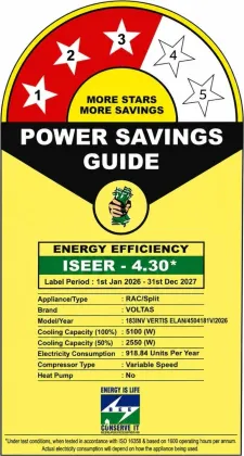 Voltas 183INV VERTIS ELAN 1.5 Ton 3 Star 2026 Inverter Split AC