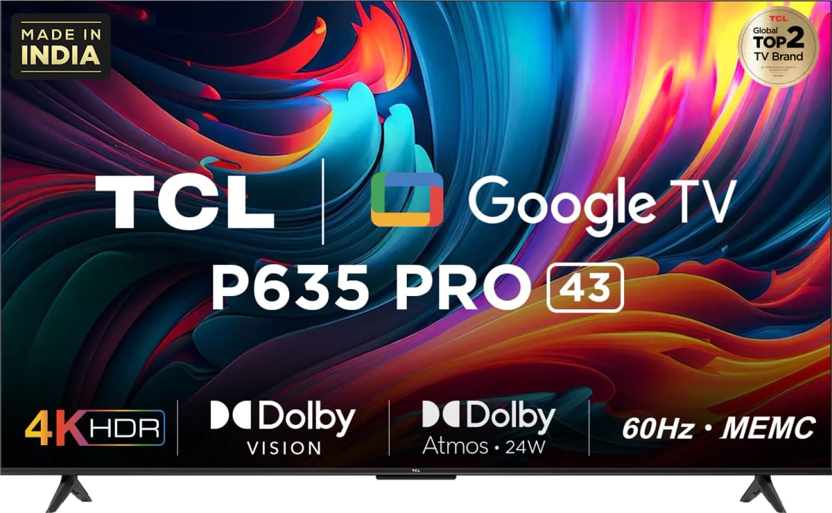 Buy TCL 43 4K UHD Smart Google TV, 43P635 PRO at Reliance Digital
