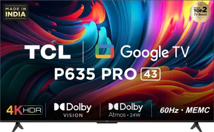 TCL P635 Pro 43 inch Ultra HD 4K Smart LED TV (43P635Pro)