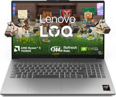Lenovo LOQ Essential 83S000JCIN Gaming Laptop (AMD Ryzen 5 7535HS/ 16GB/ 512GB SSD/ Win11/ 6GB RTX 3050 Graph)