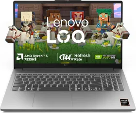 Lenovo LOQ Essential 83S000JCIN Gaming Laptop (AMD Ryzen 5 7535HS/ 16GB/ 512GB SSD/ Win11/ 6GB RTX 3050 Graph)