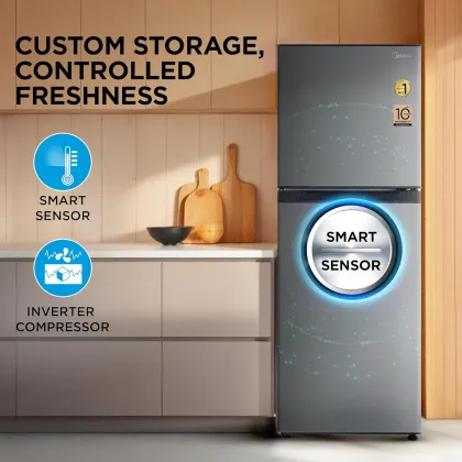 Midea MDRT350FGI50 253 L 2 Star Double Door Refrigerator