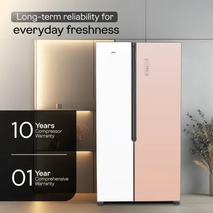 Godrej RS EONVELVET 646C RIT OP RS 600 L Side by Side Door Refrigerator