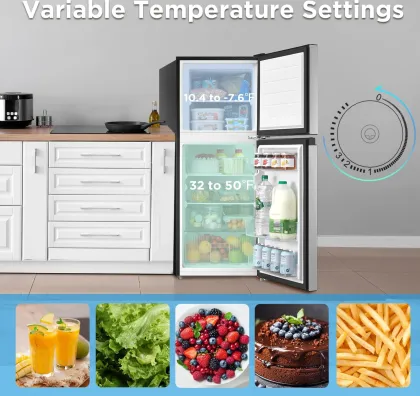 Midea MERM45S3AST 4.5 Cu Ft Double Door Refrigerator