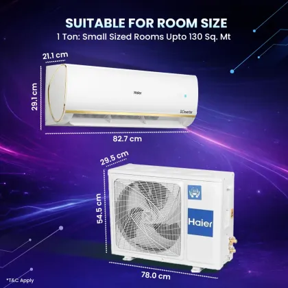 Haier HSA14KU-GAI3NB-I 1 Ton 3 Star 2026 Inverter Split AC