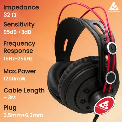 Audio Array AH-60-RD Monitoring Wired Headphones