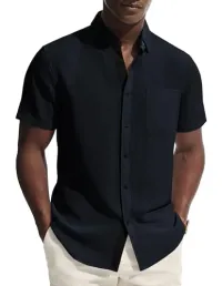Men's Linen Short Sleeve Shirt