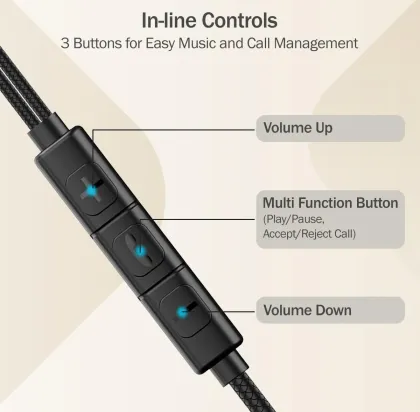 pTron Boom Play X5 Wired Earphones