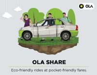Ride Ola Share at Flat Rs. 55 for 10km & Rs. 125 for 20km & More