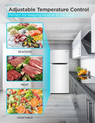 BLACK+DECKER BR1460HW 14.6 Cu Ft Double Door Refrigerator