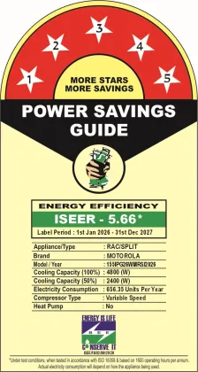Motorola 155IPG26WMRS 1.5 Ton 5 Star 2026 Inverter Split AC
