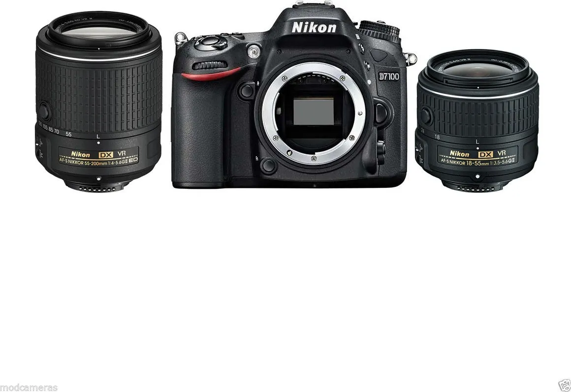 Nikon D7100 DSLR Camera (18-55mm +55-200mm VR Lens) Price in