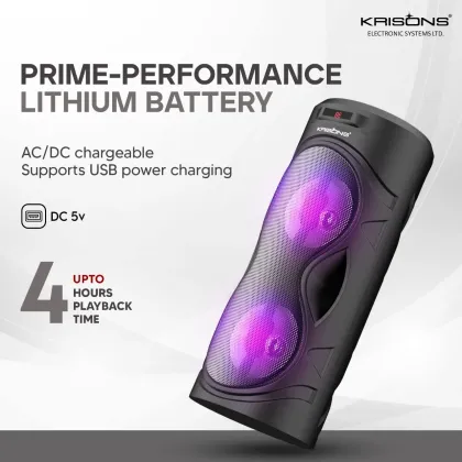 Krisons Cylender 40W Bluetooth Speaker