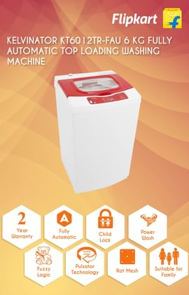 Kelvinator KT6012TR-FAU 6kg Fully Automatic Top Loading Washing Machine