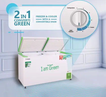 Rockwell GFRN450DDUC 361 L Double Door Deep Freezer