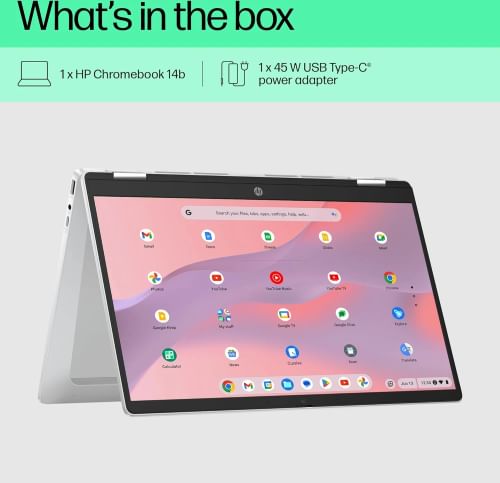 HP Chromebook x360 14b-cd0011TU Laptop (Intel Processor N100/ 4GB/ 128GB UFS/ Chrome OS)