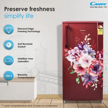 Candy CSD1852RA 175 L 2 Star Single Door Refrigerator
