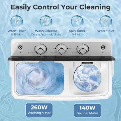 Giantex GX11048US 20 lbs Semi Automatic Washing Machine