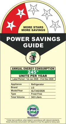 LG GLT3426SNDS 343 L 2 Star Double Door Refrigerator