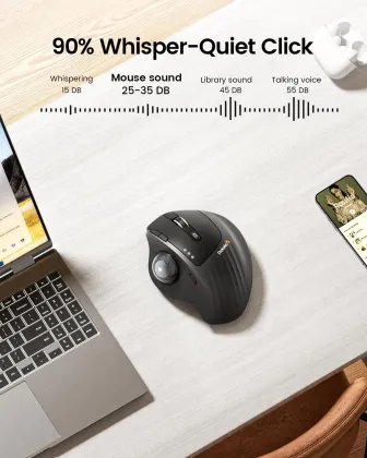 ProtoArc EM01 NL Ergonomic Trackball Wireless Mouse - image 4