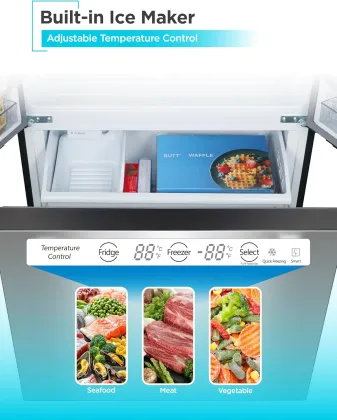 BLACK+DECKER BRF1800GIMS 18 Cu Ft French Door Refrigerator