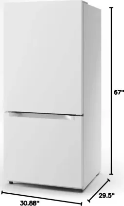 Midea MRB19B7AWW 18.7 Cu Ft Double Door Refrigerator