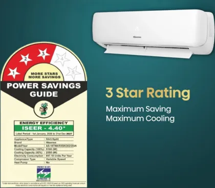Hisense AS-18TW4RXSKO02 1.5 Ton 3 Star 2026 Inverter Split AC