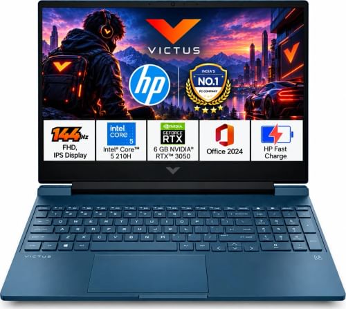 HP Victus 15-FA2558TX Gaming Laptop (Intel Core 5 210H/ 24GB/ 512GB SSD/ Win11/ 6GB RTX3050)