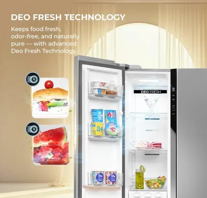 Haier HRS-682PMGU1 602 L 3 Star Side by Side Refrigerator