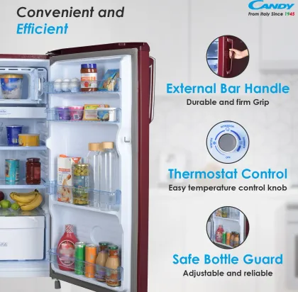 Candy CSD1852RM 175 L 2 Star Single Door Refrigerator