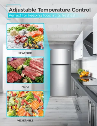 BLACK+DECKER BR1810HS 18.1 Cu Ft Double Door Refrigerator