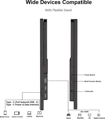 Leoxsys LEO-LPT156OC 15.6 inch Full HD Portable Monitor