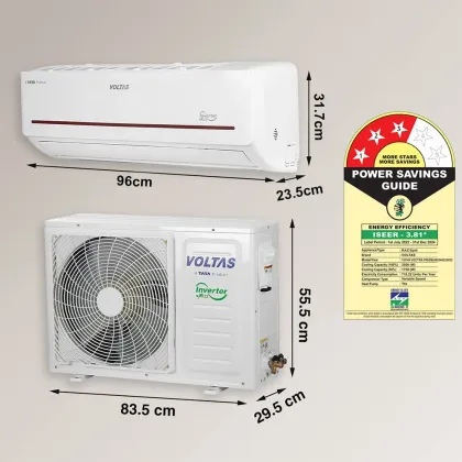 Voltas 123VH Vectra Prism 1 Ton 3 Star 2023 Inverter Split AC