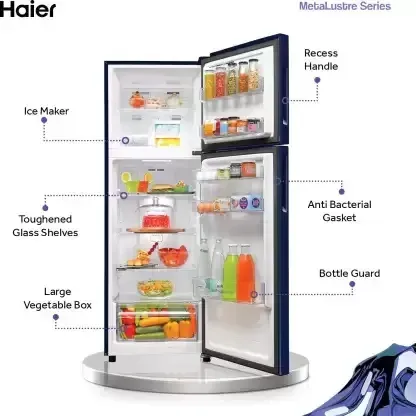 Haier HRF-2902BGI-P 240 L 2 Star Double Door Refrigerator
