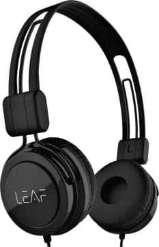 LEAF Rock with Deep Bass Wired Headphone  (Black, On the Ear)