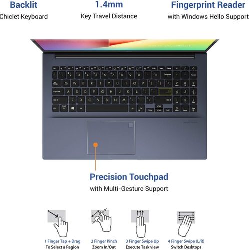 Asus X513EP-EJ532TS Laptop (11th Gen Core i5 / 8GB/1TB 256GB SSD/ Win10 Home/ 2GB Graph)