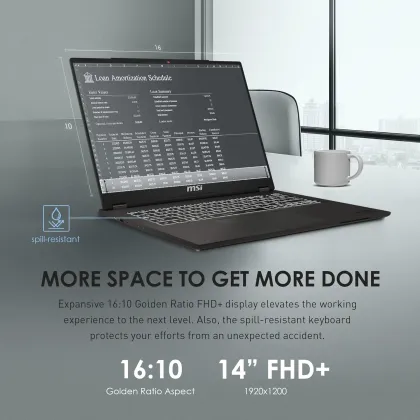 MSI Commercial 14 H A13MG-002US Professional Laptop (13th Gen Core i5/ 16GB/ 512GB SSD/ Win 11 Pro)