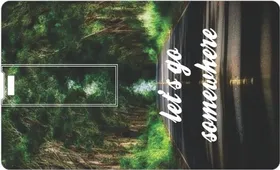 Printland Credit Card Lets Go Somewhere 8GB Pen Drive