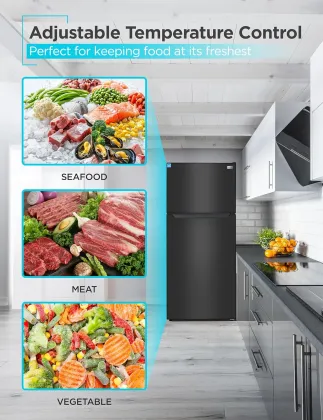 BLACK+DECKER BR1810HB 18.1 Cu Ft Double Door Refrigerator