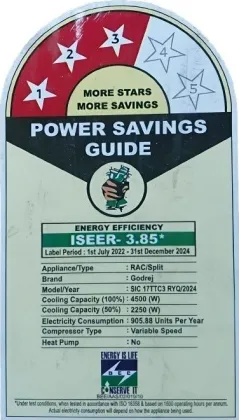 Godrej SIC 17TTC3 RYQ 1.4 Ton 3 Star 2024 Inverter Split AC