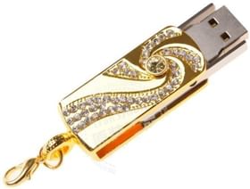 Microware Golden Crystal Stone 8GB Pen Drive