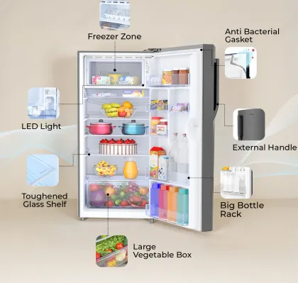 Haier HED-205DSA-P 190 L 5 Star Single Door Refrigerator