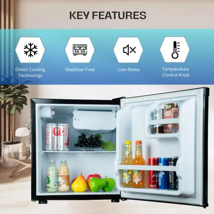 Rockwell MB49BL 47 L 2 Star Single Door Mini Refrigerator