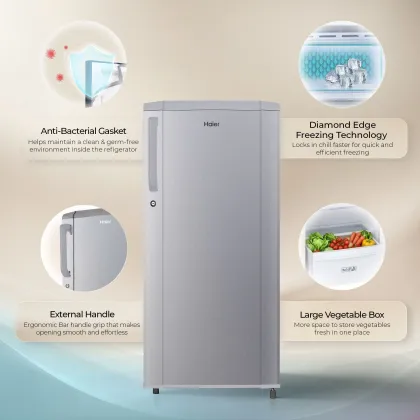 Haier HED-171MSA-P 165 L 1 Star Single Door Refrigerator