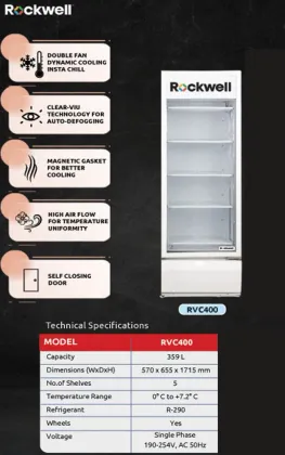 Rockwell RVC400 400 L Single Door Upright Freezer
