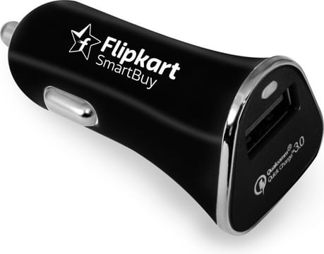 Flipkart SmartBuy 3.1A Dual Port Turbo Universal Car Charger  (Black)