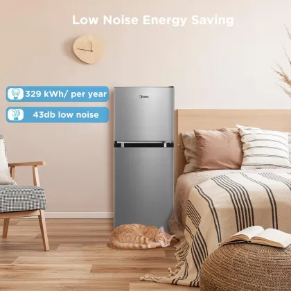 Midea MERM45S3AST 4.5 Cu Ft Double Door Refrigerator