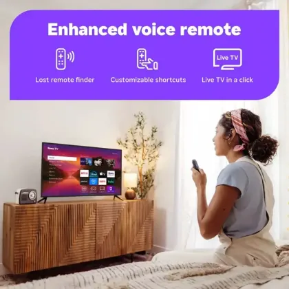 Roku Plus Series 55 inch Ultra HD 4K Smart QLED TV (55R6C7)