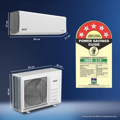 Acer AR10AS5IS1HLE25 1 Ton 5 Star 2025 Inverter Split AC