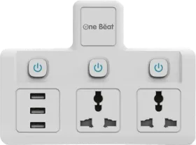 One Beat Wall Plus 10 Amps 2 Sockets Surge Protectors